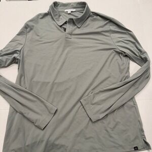 Threads 4 Thought Men's‎ XL Green Long Sleeve Performance Polo Shirt